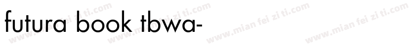 futura book tbwa字体转换
